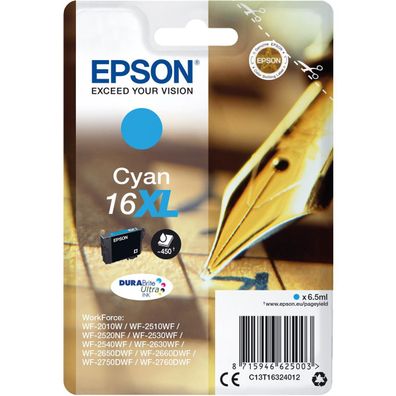 Epson C13T16324012 Original Epson Tintenpatrone cyan High-Capacity XL (C13T1632401