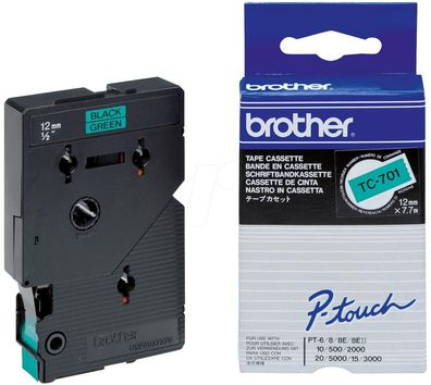 brother TC-Tape TC-701 Schriftbandkassette, Bandbreite: 12mm