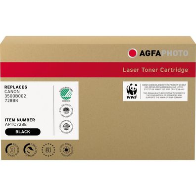 AgfaPhoto Toner APTC728E wie Canon 3500B002 728BK schwarz