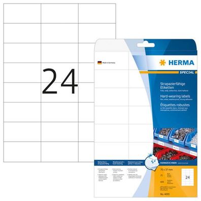 HERMA Folien-Etiketten Special, 70 x 37 mm, weiá