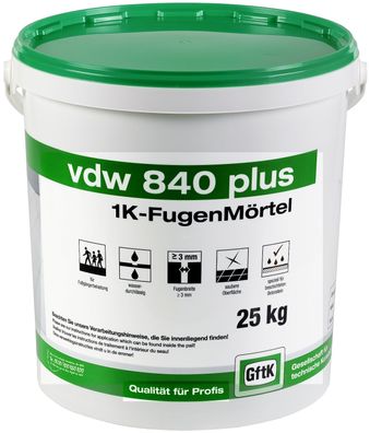 25Kg Pflasterfugenmörtel vdw 840 plus Steingrau