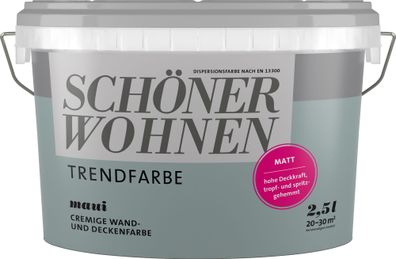 2,5L Schöner Wohnen -Trend Wandfarbe matt Maui