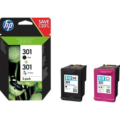 hp N9J72AE Multipack 301 für hp, schwarz/farbig