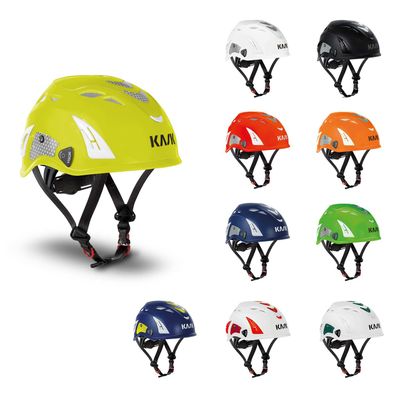 KASK Industriehelm Plasma HI VIZ, Schutzhelm, Drehrad, Reflexstreifen, EN 397