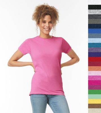 5er Pack Gildan Damen Deluxe Softstyle T-Shirt Baumwolle Ring Spun ÖkoTex 64000L