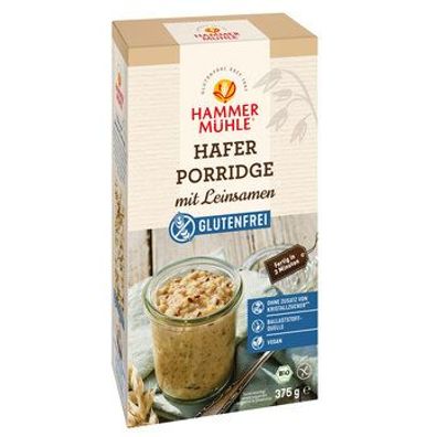 Hammermühle Bio Hafer Porridge mit Leinsamen gf 375g