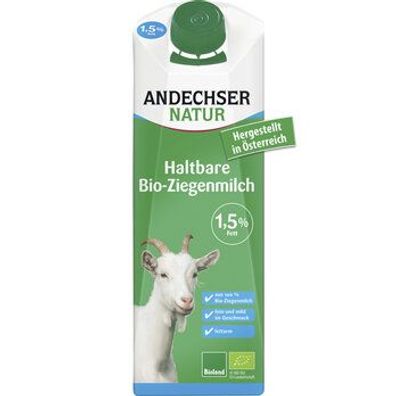 Andechser Natur Haltbare Bio-Ziegenmilch 1,5% 1l