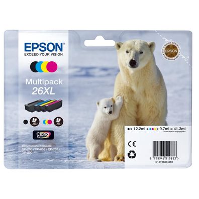 Epson C13T26364010 Epson Claria Premium XL T 263 Multipack BK/C/M/Y T 2636