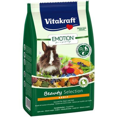 Vitakraft Emotion Beauty Adult, Zwergkaninchenfutter - 600g