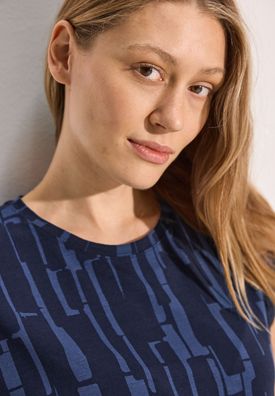 Cecil Bedrucktes T-Shirt in Universal Blue