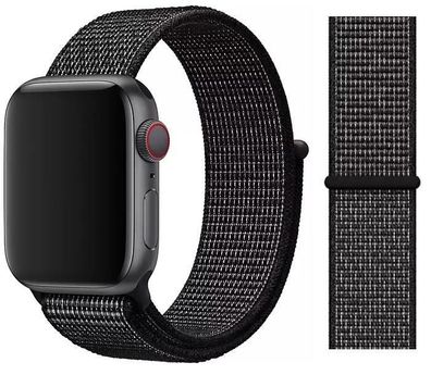 Original Apple Nike Sport Loop Armband 42/44/45mm MX812ZM/A Black Sehr Gut