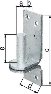 Kloben DI auf Platte 20x20mm TZN GAH