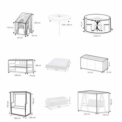 Schutzhüllen für Gartenmöbel transparent