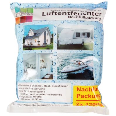 Luftentfeuchter Granulat ( 2x1200g ) Raumentfeuchter Feuchtigkeits-Stopper Auto