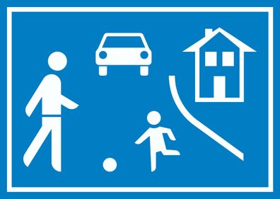 Spielstraße Schild Verkehrsberuhigung