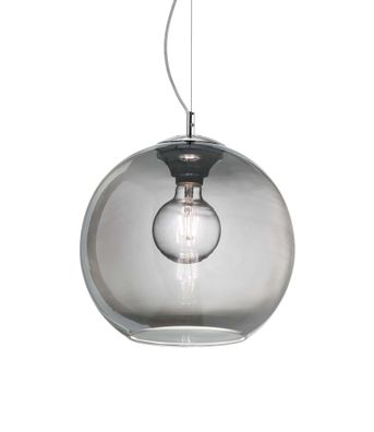 Ideal Lux NEMO SP1 D40 Pendelleuchte in kugelförmigen Desgin Struktur Rauch