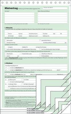 SIGEL MV480 Mietvertrag - A4, 4 x 2 Blatt