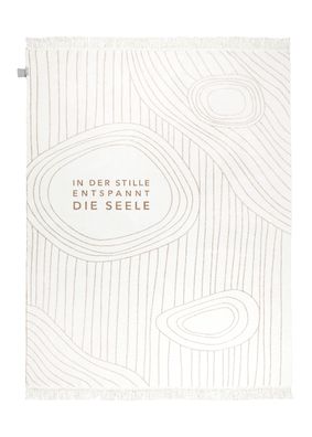 Zen Spirit Decke "In der Stille entspannt die Seele" Kuscheldecke - Räder Design