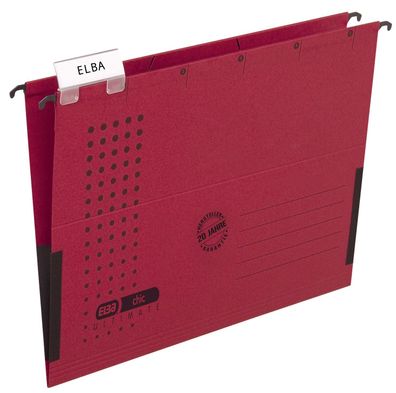 Elba 100552105 Hängetasche chic ULTIMATE® - Karton (RC) - 230 g/qm - A4 - rot