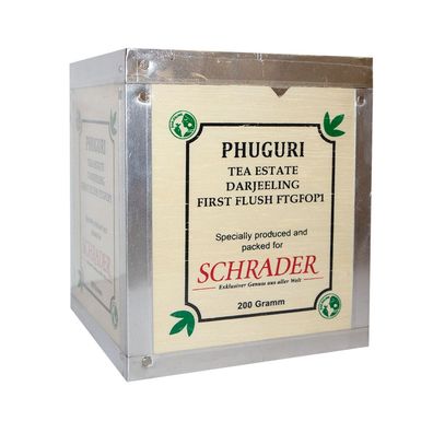 Schrader Schwarzer Tee Darjeeling First Flush Phuguri FTGFOP1 Bio