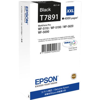 Epson C13T789140 Epson DURABrite Ultra Ink XXL Tintenpatrone schwarz T 7891