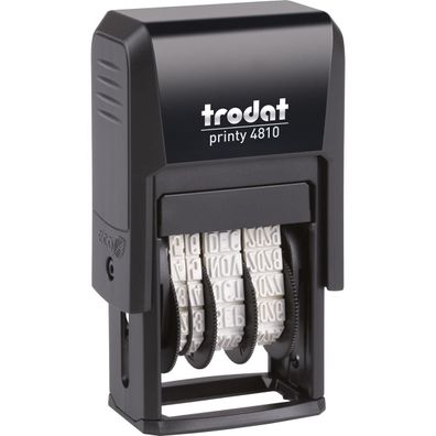 trodat Datumstempel Printy Dater 4810 70381 20x38mm grau/schwarz