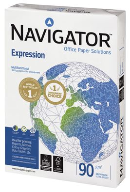 Navigator N90A4 Expression - A4, 90 g/qm, weiß, 500 Blatt