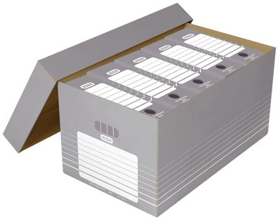 Elba 100333273 Umzugskarton tric, Wellpappe, 350 x 300 x 585 mm, grau/weiß