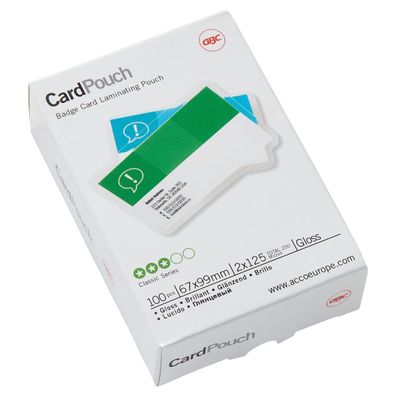 GBC Folientasche CardPouch 3743177 67x99mm 125mic 100 St./Pack