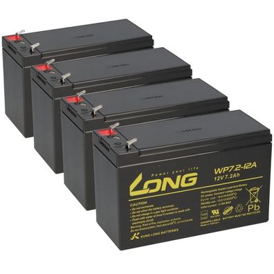 4x Kung Long WP7.2-12A AGM Akku 12V 7,2Ah – F1 4,8mm