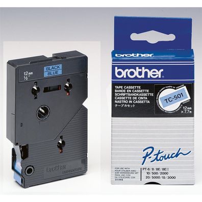 brother TC-Tape TC-501 Schriftbandkassette, Bandbreite: 12mm