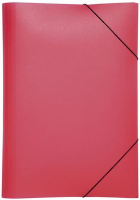 Pagna® 21613-03 Gummizugmappe Lucy Basic - A4, rot, PP, 3 Einschlagklappen