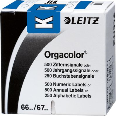 Leitz Buchstabensignal Orgacolor 66201000 K blau 250 St./Pack