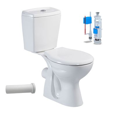 Stand-WC mit Taharet Keramik-Sp?lkasten Softclose WC-Sitz Toilette WC Waagerecht Wand