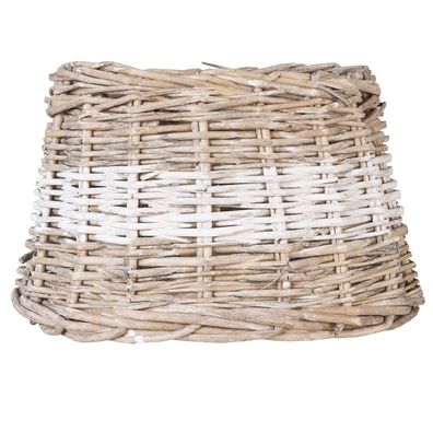 Clayre & Eef Lampenschirm 25x18x16 cm Braun Rattan Rund