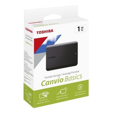 Toshiba HDTB510EK3AA Toshiba Canvio Basics 1 TB externe HDD-Festplatte schwarz