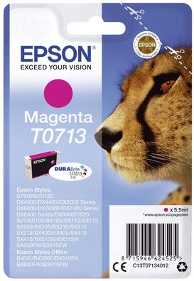 Epson C13T07134012 Original Epson Tintenpatrone magenta (C13T07134012, 0713, 07134