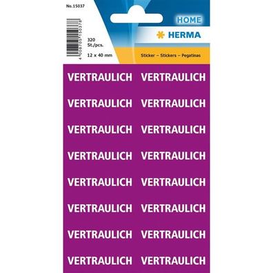 HERMA Textetiketten "VERTRAULICH", 12 x 40 mm, lila / weiá