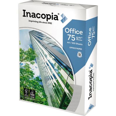 Inacopia Papier Office 020807511001 A4 75g 2fach gel. ws 500 Bl./Pack