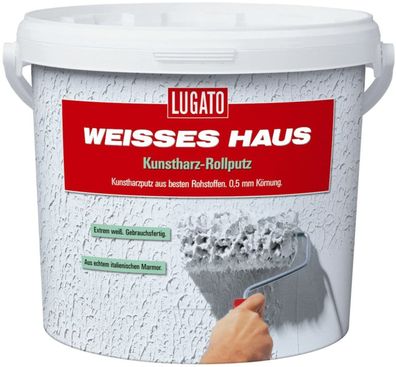 8kg Lugato Weisses Haus Kunstharz-Rollputz