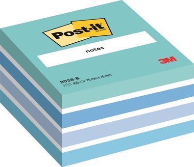 Post-it® 2028B Haftnotiz-Würfel - 76 x 76 mm, pastellblau