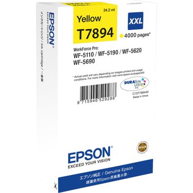 Epson C13T789440 Epson DURABrite Ultra Ink XXL Tintenpatrone yellow T 7894