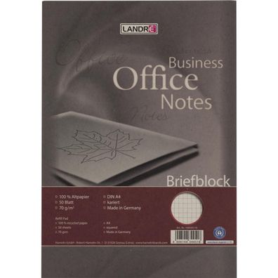 LANDRE 100050116 Briefblock A4 50BL kariert