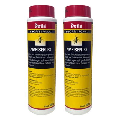 Detia - Ameisen-Ex Ameisenmittel - 2x 500 g