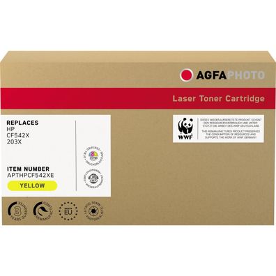 AgfaPhoto Toner Apthpcf542xe wie HP CF542X 203X gelb