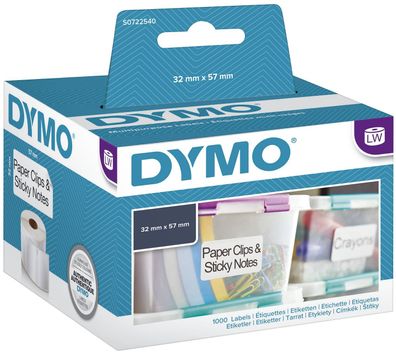 Dymo® S0722540 LabelWriter™ Etikettenrollen - Vielzwecketikett, 32 x 57 mm, weiß