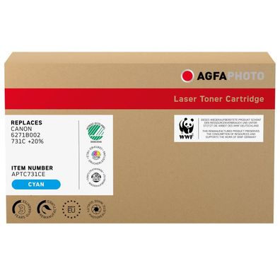 AgfaPhoto Toner APTC731CE wie Canon 6271B002 cyan