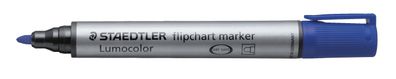 10x Staedtler® 356-3 Flipchart-Marker Lumocolor® nachfüllbar, 2 mm, blau