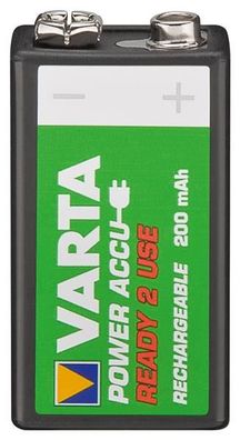 Varta 56722101401 1 Rechargeable Accu E Ready2Use NiMH 9V-Block 200 mAh(PL)