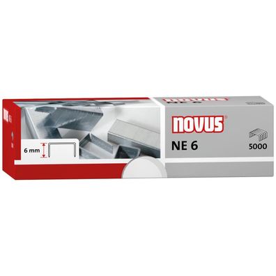 NOVUS Heftklammer NE 6 Super 042-0001 verzinkt 5.000 St./Pack